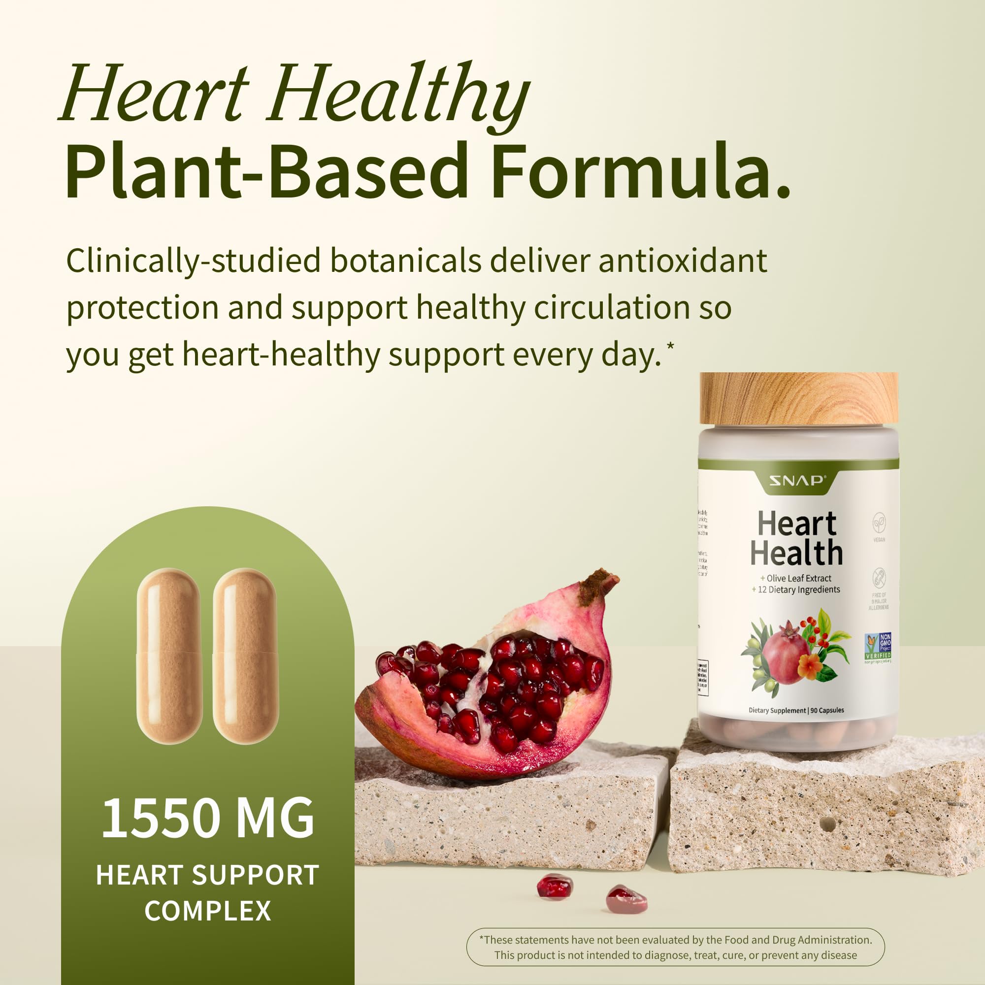 Pouring Snap Supplements heart-health capsules for an easy daily ritual