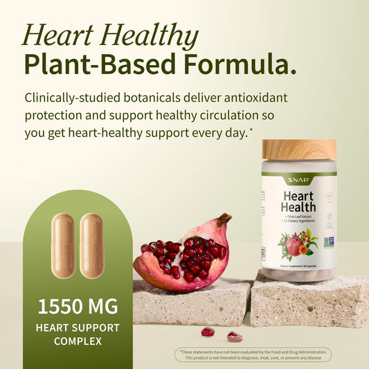 Pouring Snap Supplements heart-health capsules for an easy daily ritual
