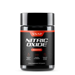 Snap Supplements Nitric Oxide bottle supports natural energy and healthy circulation.