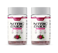 Snap Supplements Nitric Oxide Gummies bottle with beet root 300 mg for natural energy support