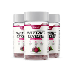 Snap Supplements Nitric Oxide Gummies beetroot bottle for daily energy support