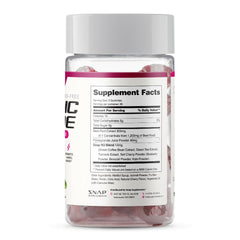 Label info showing vegan and gluten-free features