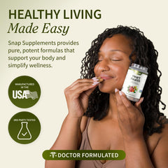 Olive leaf extract bottle from Snap Supplements with antioxidant-rich botanicals
