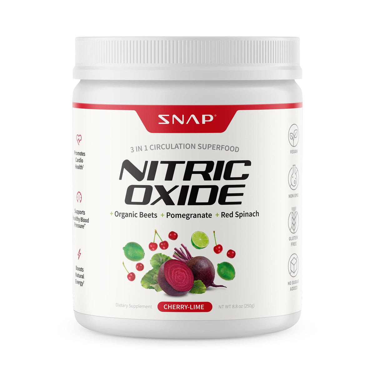 Snap Supplements Organic Beet Root Powder bottle supports natural energy.