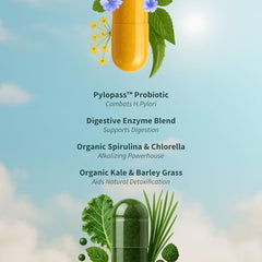 Snap Supplements Probiotic Digestive Balance capsules on label for gut balance