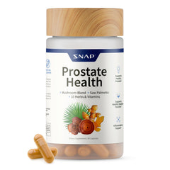 Snap Supplements Prostate Health bottle front for daily prostate support and urinary comfort.