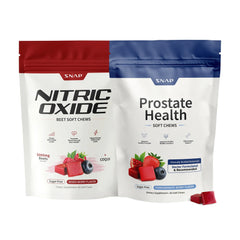Snap Supplements Prostate Health soft chews bottle, convenient daily support for urinary comfort.
