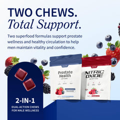 Snap Supplements Prostate Health soft chews ingredients chart showing 10:1 extracts.