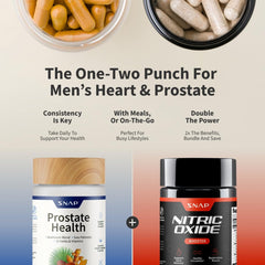 Snap Supplements Prostate Health label shows vegan and gluten-free claims.