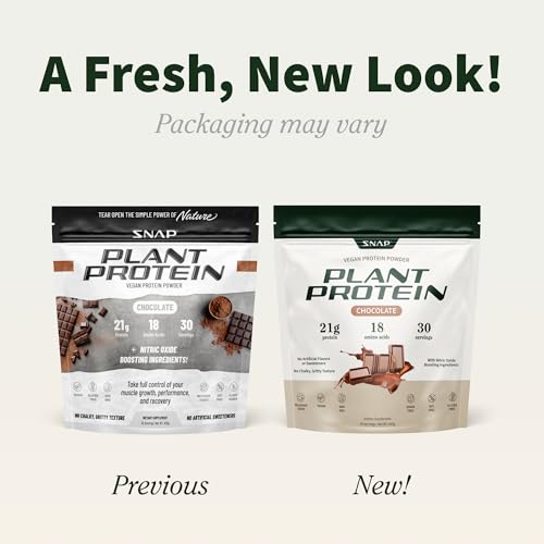 Snap Supplements protein scoop chocolate tub highlighting smooth, easy-to-mend texture