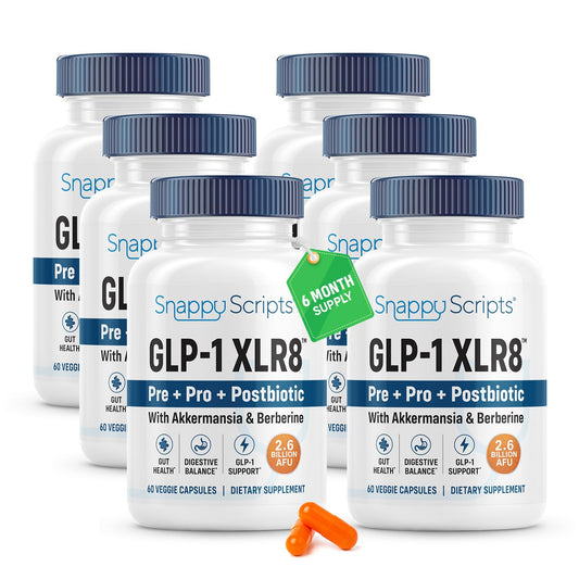 Snappy Scripts GLP-1 XLR8 bottle pour for easy daily dosing and convenience