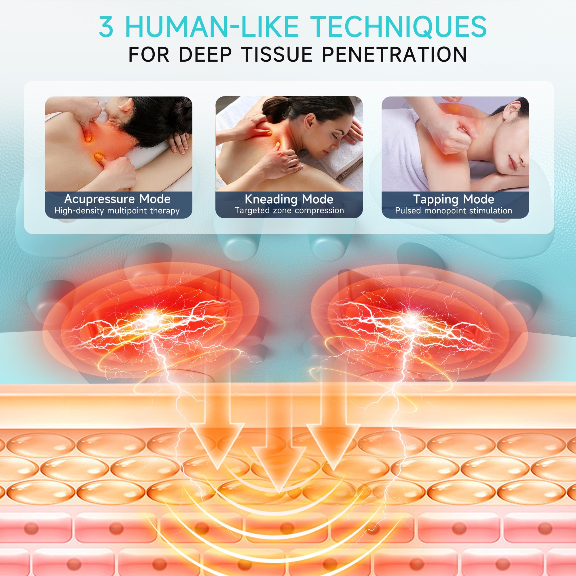 Snawowo cervical neck massager 3D ergonomic design follows natural neck curves.