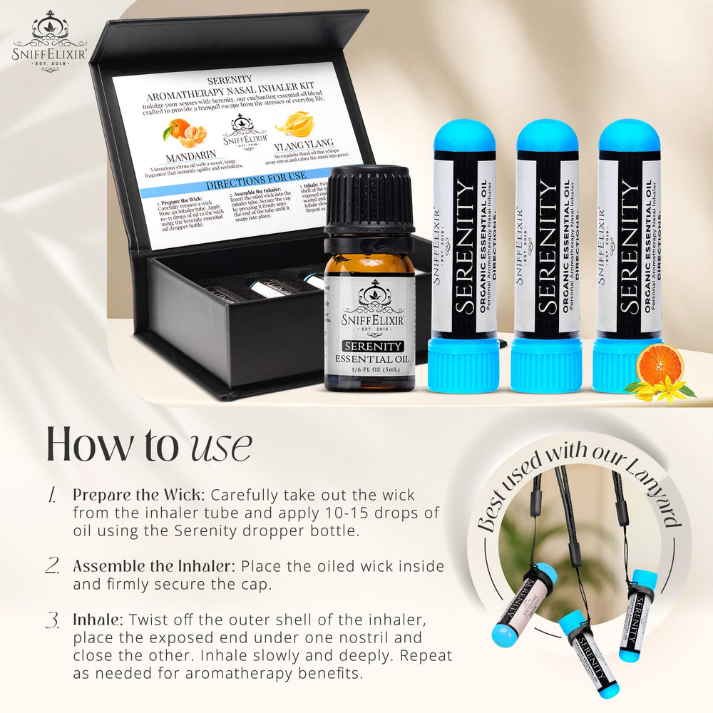 SniffElixir Serenity wick inside inhaler: sealed aroma delivery for each use