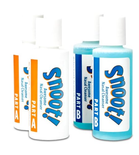 Snoot! Nasal Cleanser Refill Kit: four 2oz bottles for convenient nasal care.
