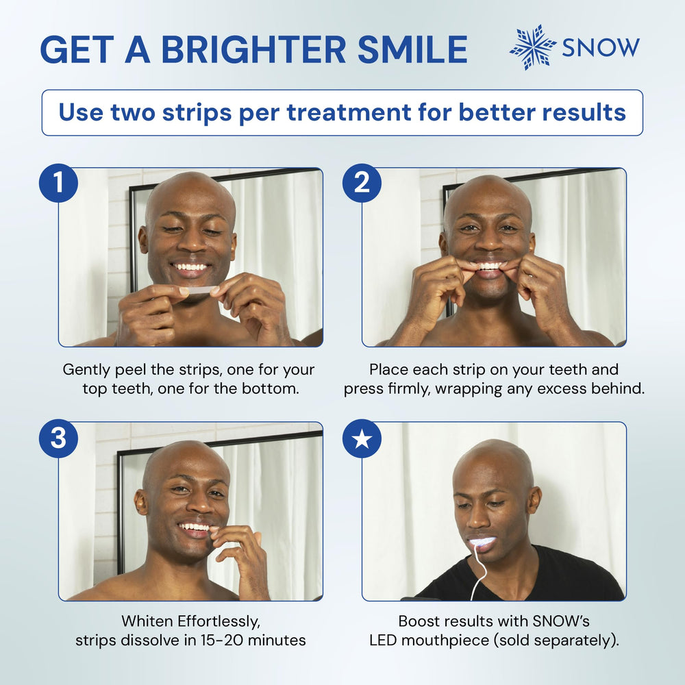 Snow DiamondSeries whitening strips mint lavender scent for freshness