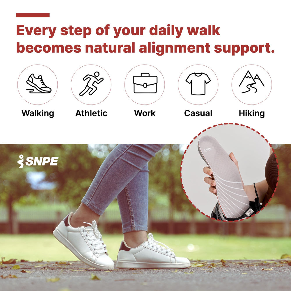 SNPE arch support insoles enhance foot alignment for daily activities