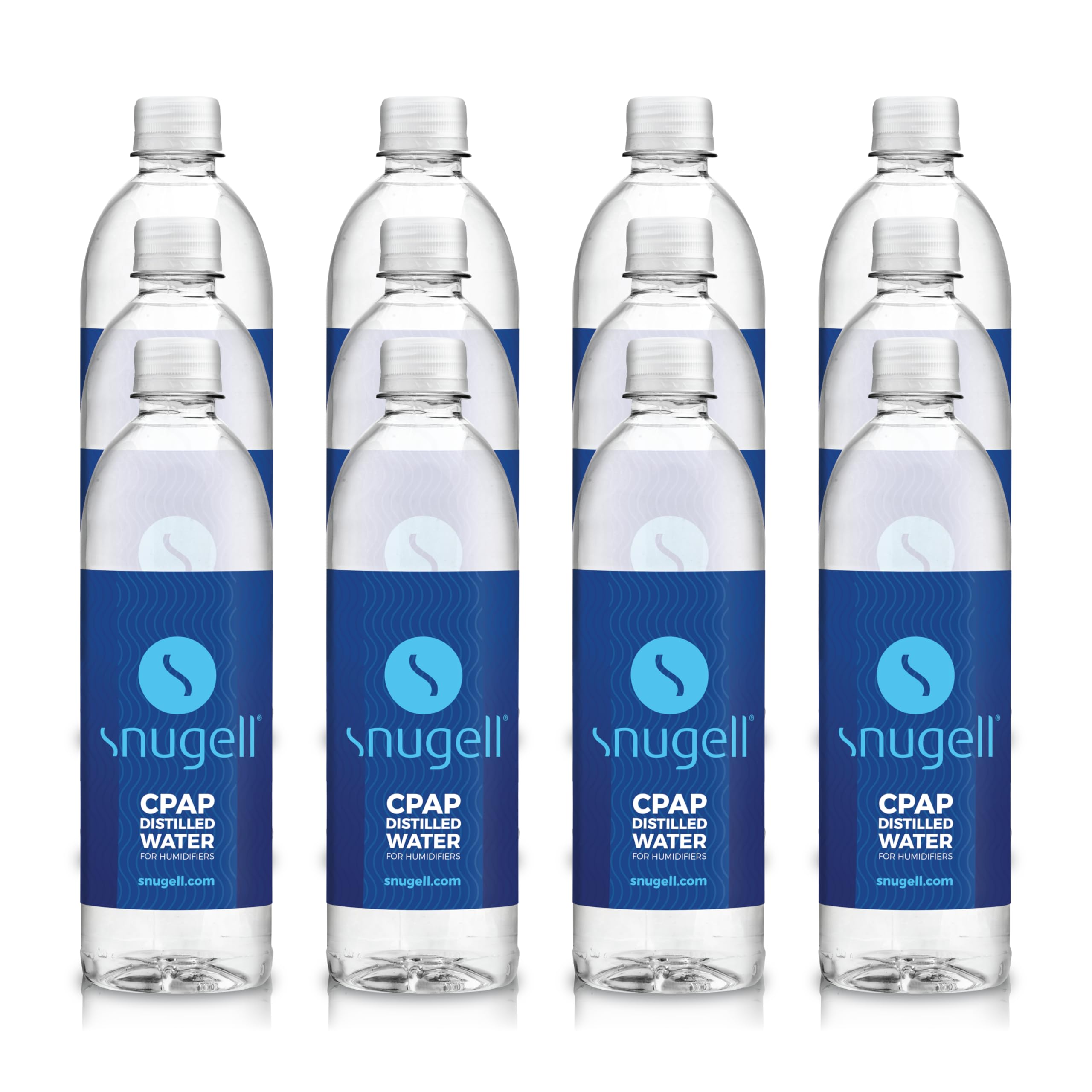 Snugell bottle-pour distilled water for CPAP humidifier use.