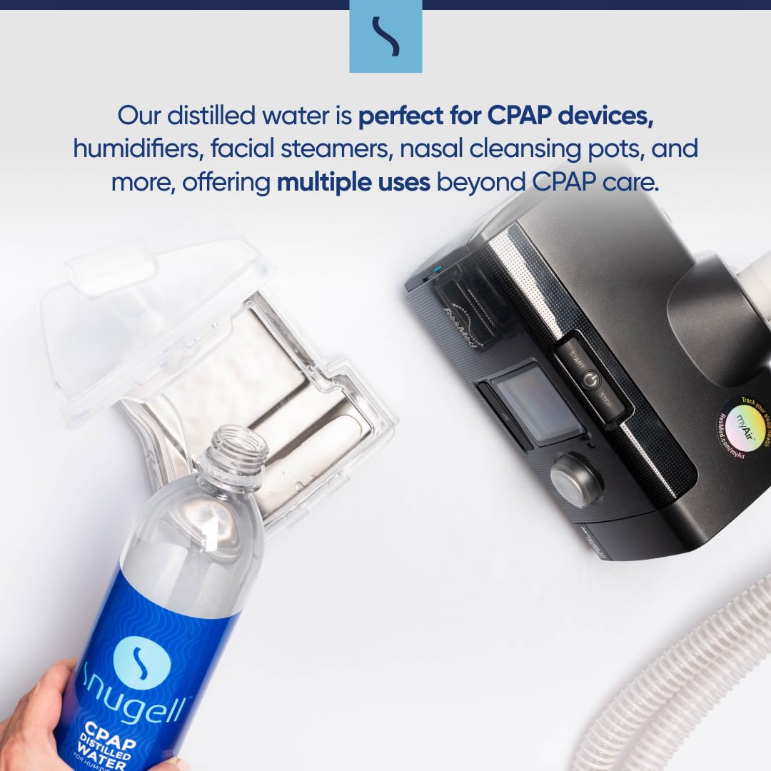 Snugell CPAP water suitable for home and travel care.