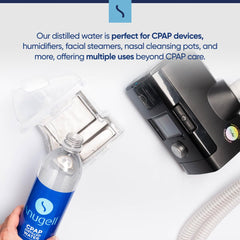 Snugell CPAP water suitable for home and travel care.