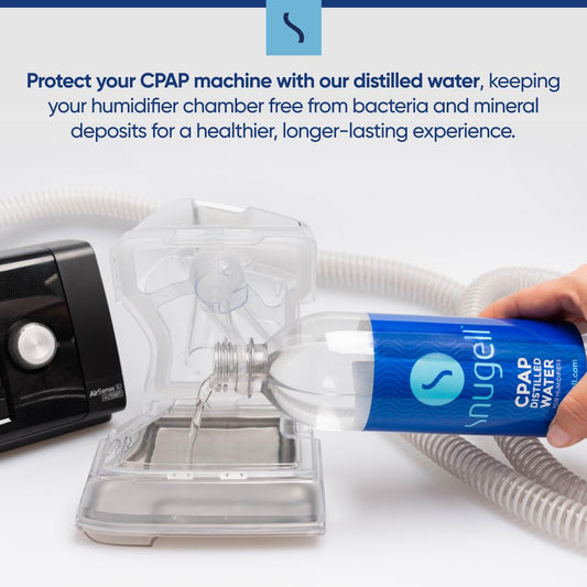 Snugell travel 20oz water bottle ready for CPAP on the go.