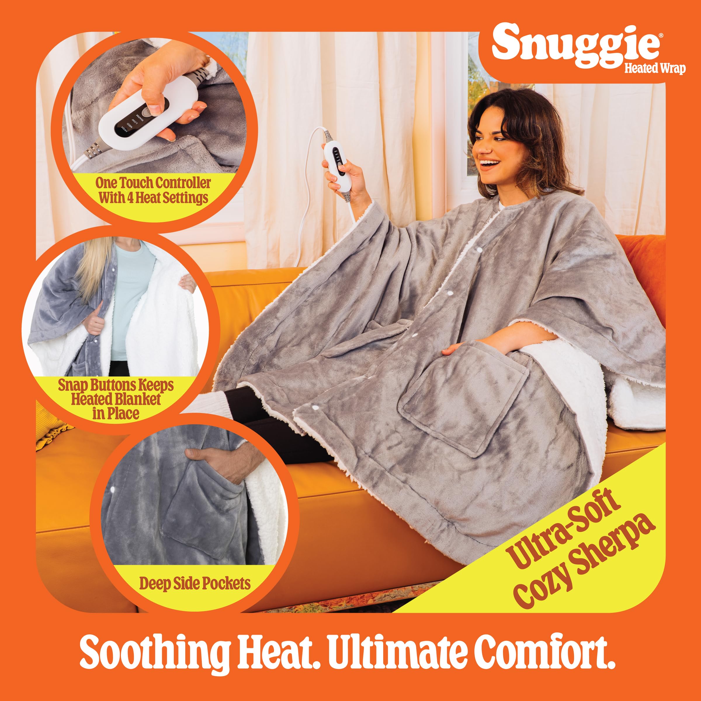 Snuggie poncho-open wearable blanket enabling relaxed movement during chilly evenings