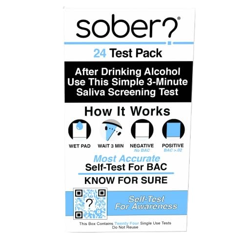 SOBER? You Might Not Be saliva test strip in a 24-pack box for discreet testing