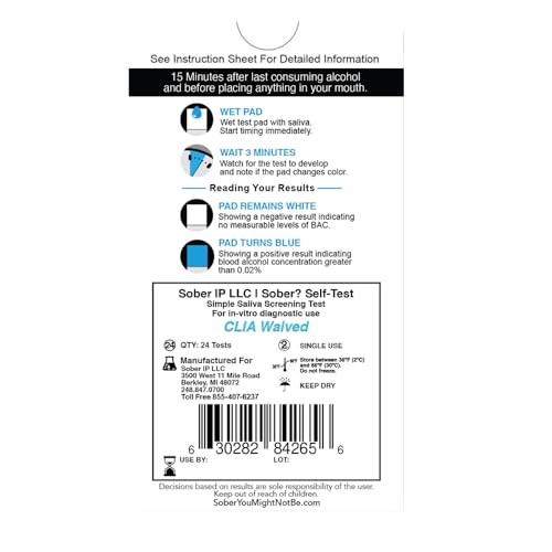 SOBER? You Might Not Be test strip shows blue color indicating a potential impairment