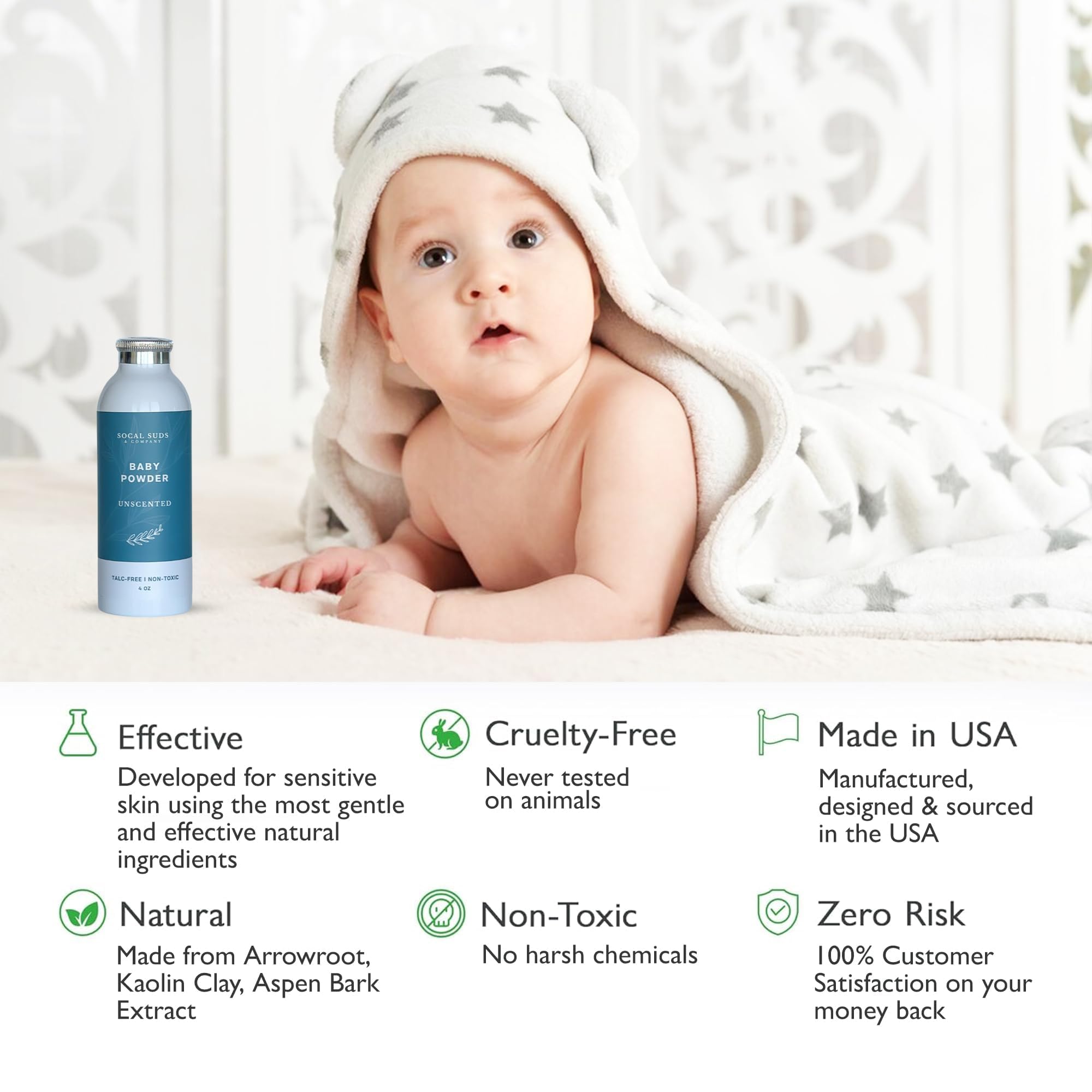 SoCal Suds & Company aspen bark extract feature adds mild soothing touch.