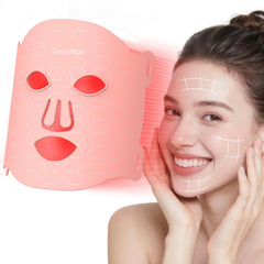 Soeumoir red light mask front view for at-home skincare sessions with seven color options.