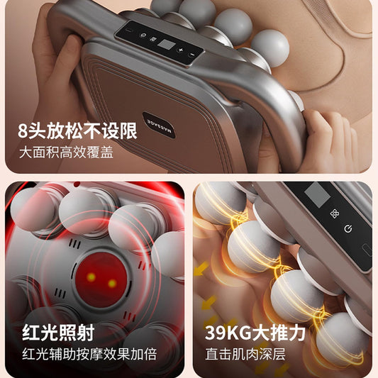 Soffiya massage gun with 16 heads for full-body targeting.