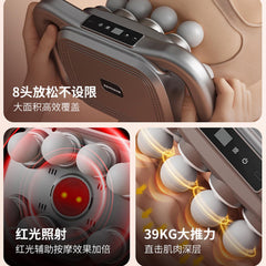 Soffiya massage gun with 16 heads for full-body targeting.