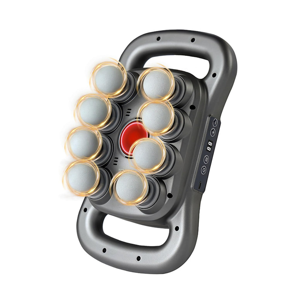Soffiya back massager with 8 heads in action for full-body relief.