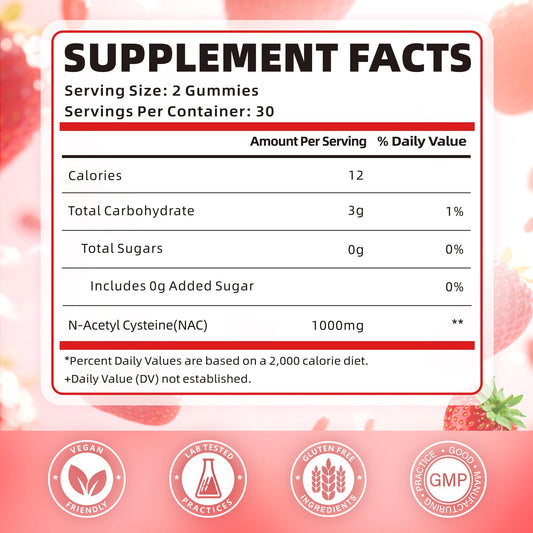 SoftBear NAC gummies 2-pack 120-count for family daily immune and antioxidant support