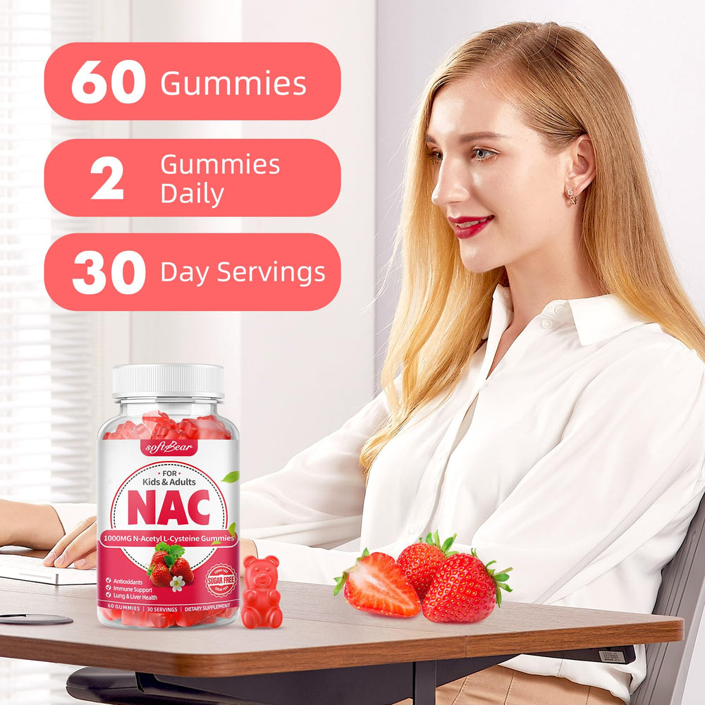 SoftBear NAC gummies easy chewing daily routine for consistent intake
