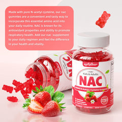 SoftBear NAC gummies vegan and sugar-free with clean ingredient profile