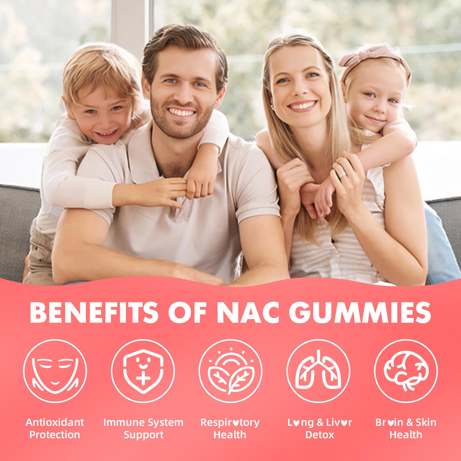 SoftBear NAC gummies strawberry flavor appealing to kids and adults