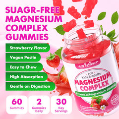 SoftBear organic vegan ingredients icons emphasize a clean, plant-based magnesium option.