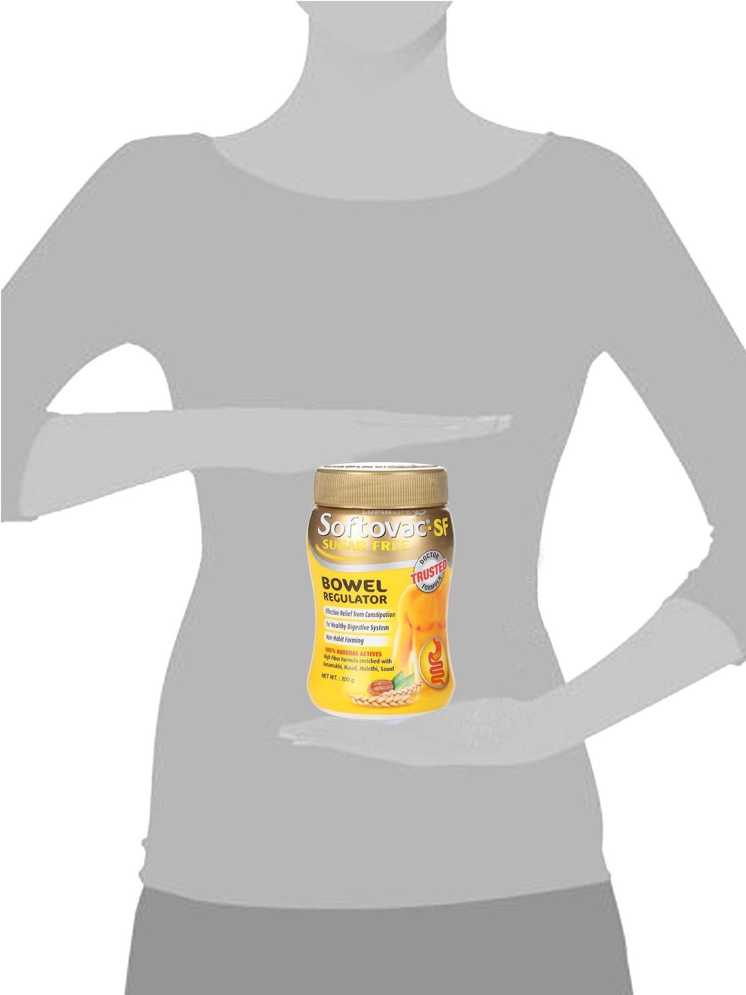 Softovac-SF 100 g triple-pack on kitchen counter promotes ready use.