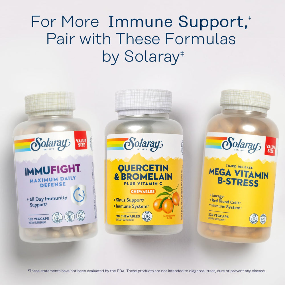 60-day money-back guarantee labeled on SOLARAY Quercetin chewables packaging.
