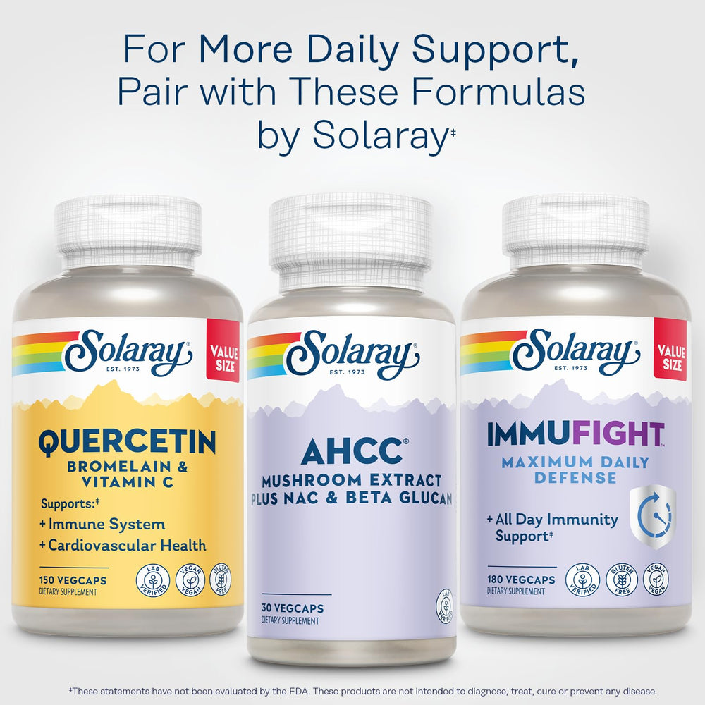 Solaray AHCC wellness routine scene suggesting daily balance