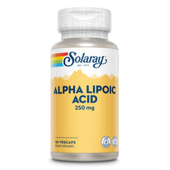SOLARAY Alpha Lipoic Acid 250 mg eco-friendly bottle packaging reduces waste.