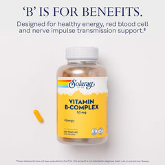 SOLARAY B Complex label details note 50 mg B vitamins and folic acid.
