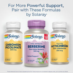 SOLARAY Berberine 500mg eco-packaging demonstrates sustainability efforts.