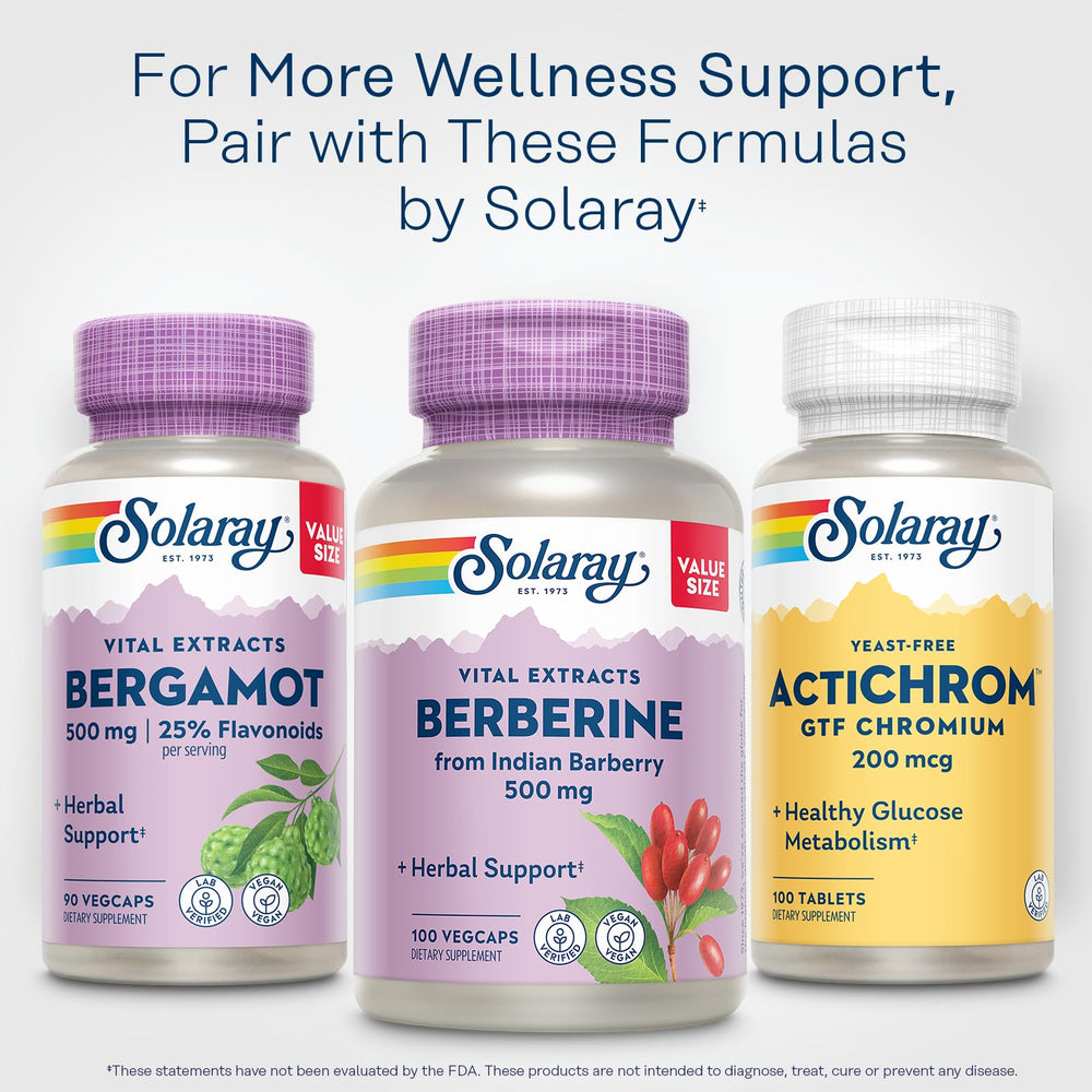 SOLARAY Bergamot bottle in active lifestyle setting encourages routine use.