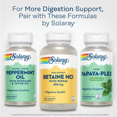 SOLARAY Betaine HCL with Pepsin serving bottle on kitchen counter