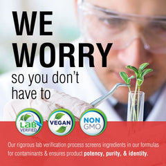 SOLARAY packaging with non-GMO and lab-verified potency seals.