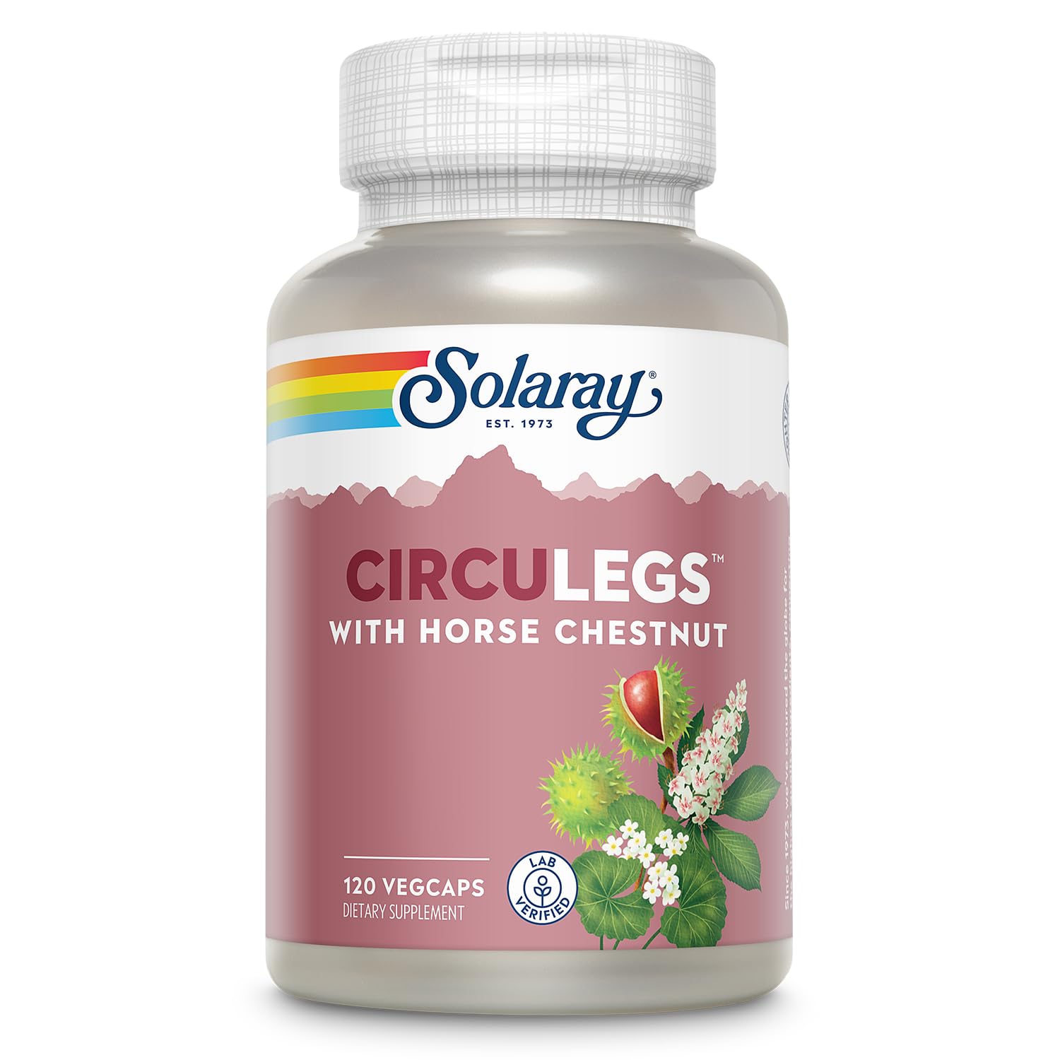 SOLARAY CircuLegs bottle with horse chestnut extract suggesting leg support
