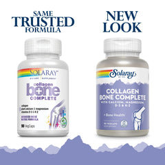 SOLARAY Collagen Bone Complete capsules close-up for easy daily use.
