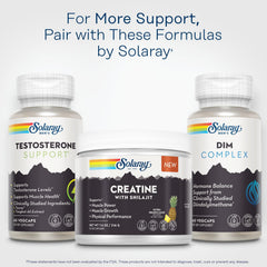SOLARAY Creatine with Shilajit vegan and gluten-free label supports dietary choices.