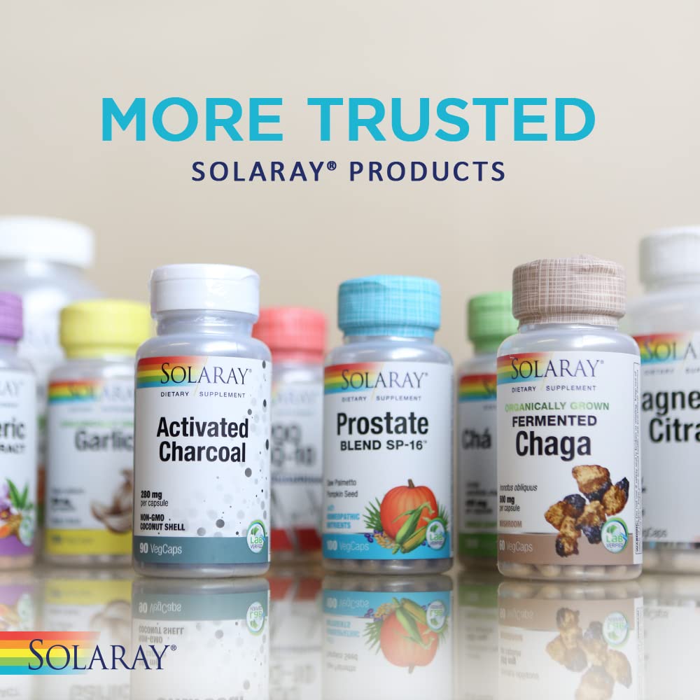 SOLARAY Free-Form L-Lysine 500mg outer packaging inspires trust and clarity.